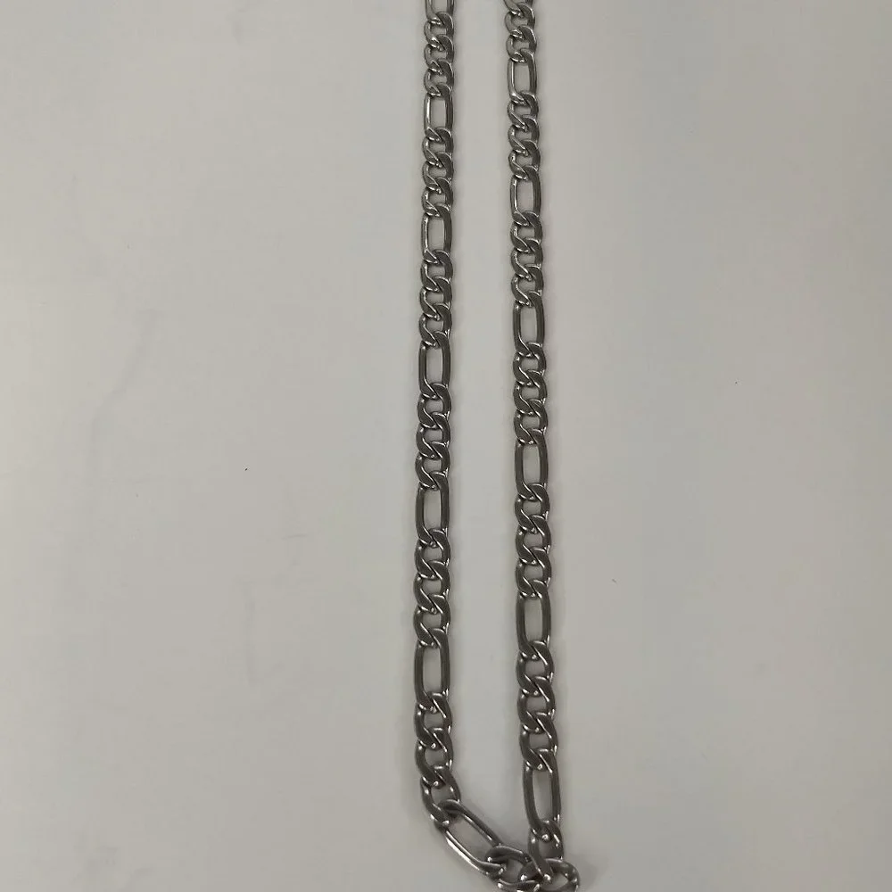 Chisel Figaro Chain Stainless Steel Necklace Link Unisex Gift Minimalist Preppy